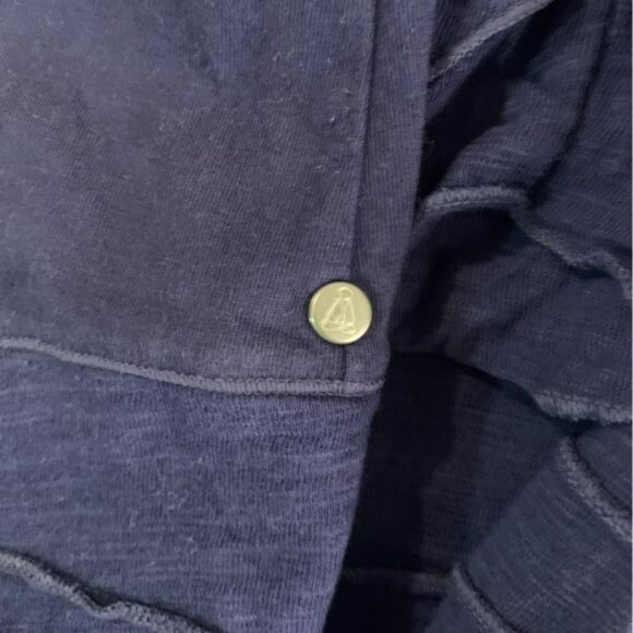 Neon Buddha purple asymmetrical button down long sleeve tunic top -S - Picture 9 of 10